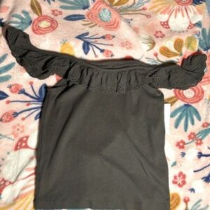 grey black american eagle of shoulder top